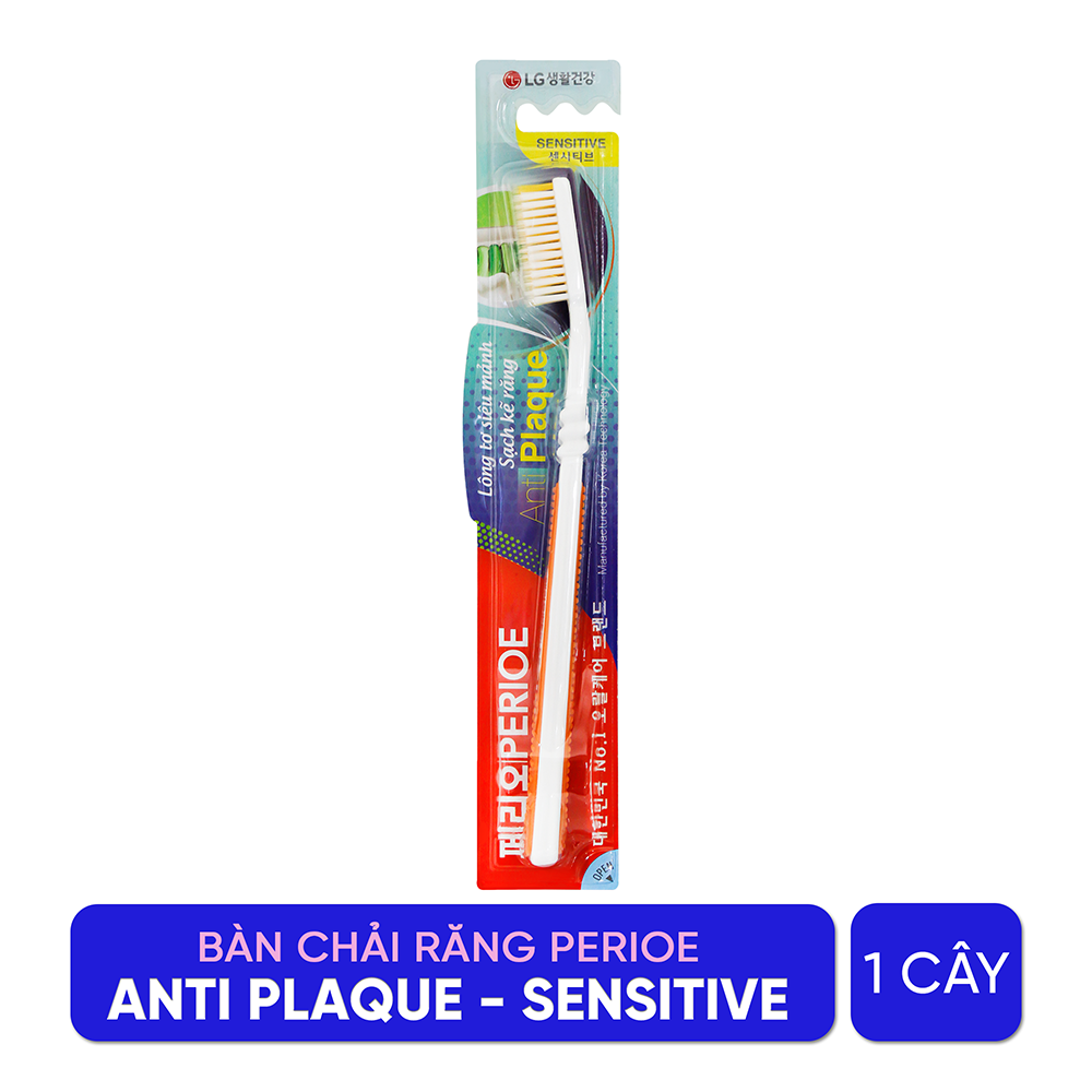 Bàn chải răng Perioe Anti Plaque ( Sensitive ) vỉ 1 cây